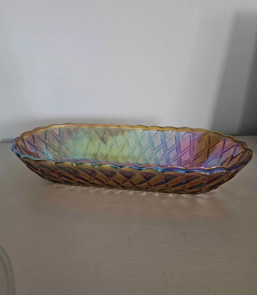 1970s Indiana Glass Oblong Dish - Pretzel Pattern - photo 2