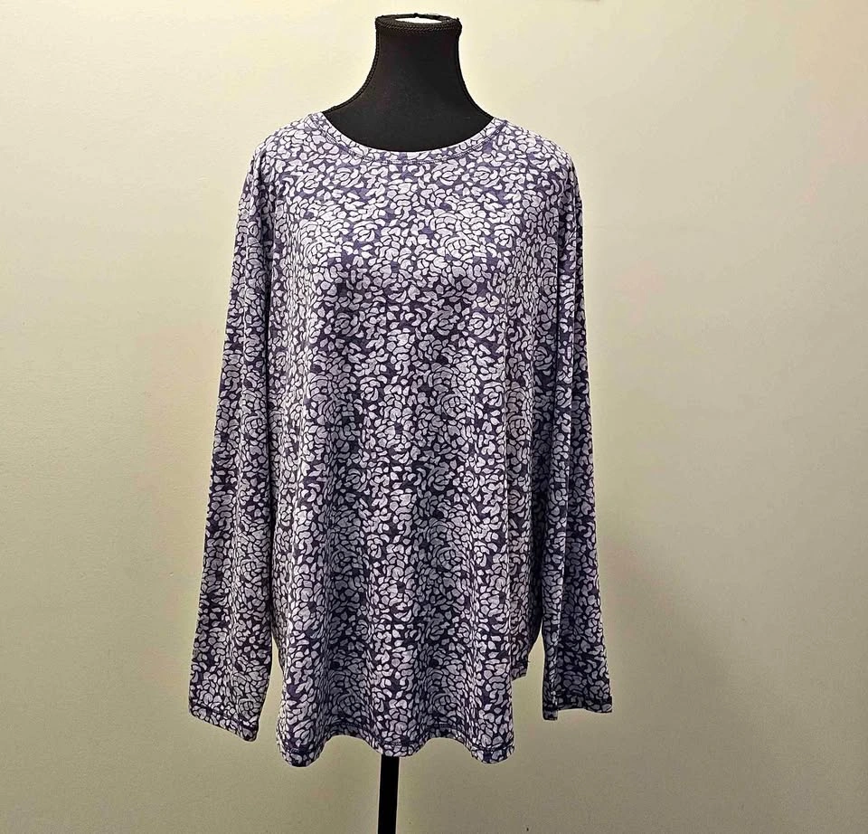 Joe Fresh Lavender Floral-Pattern Long Sleeve
