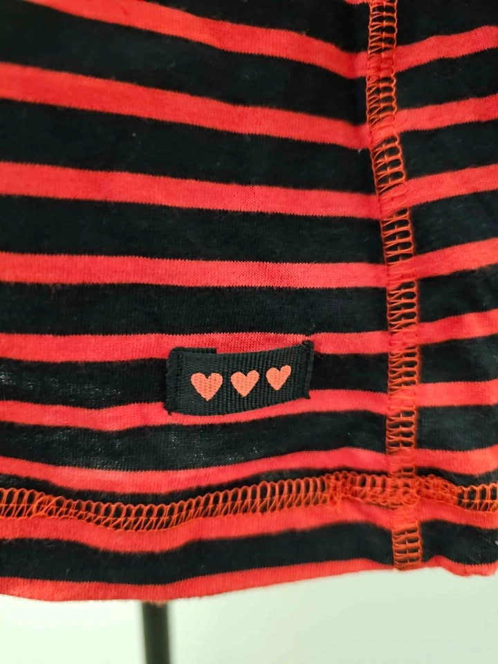 Three Hearts Black and Red Striped Top - photo 3