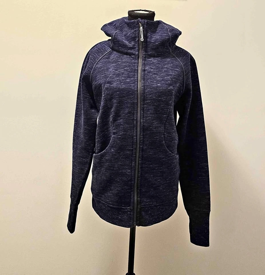 Lululemon Athletica Navy/Purple Full-Zip Scuba Hoodie