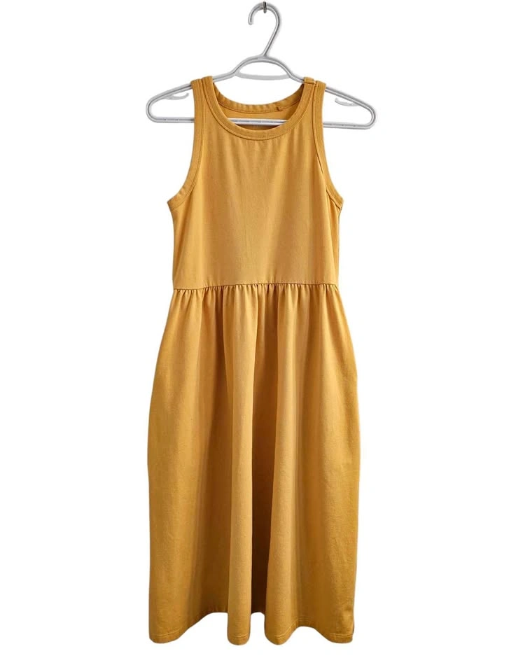 Buffalo David Bitton Mustard Sleeveless Gingham Dress