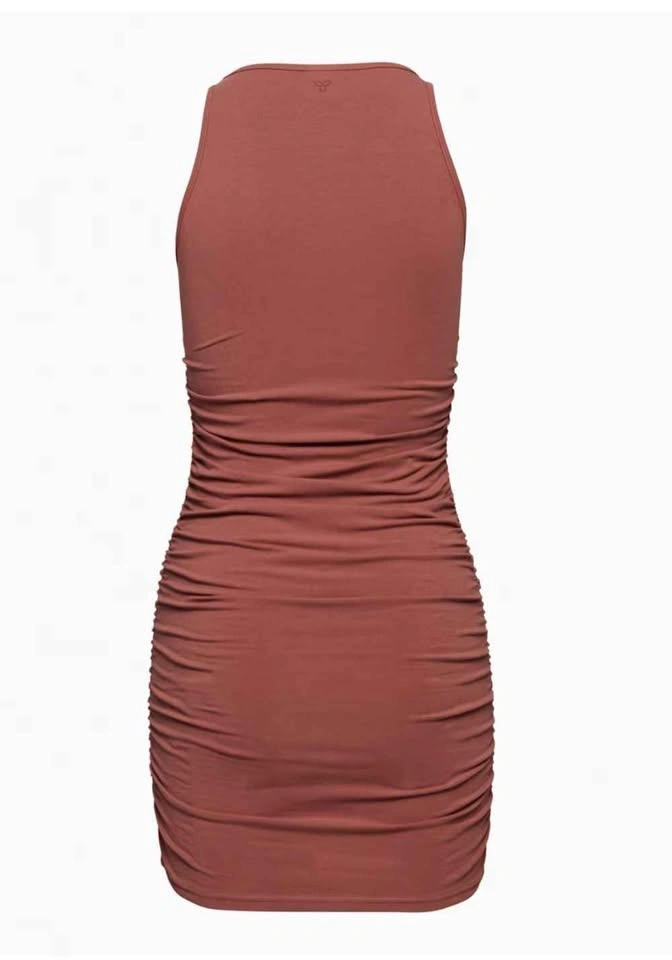 TNA Ruched Tank Mini Dress in Rosewood - photo 2