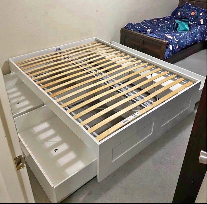 Queen Bed Frame with Storage