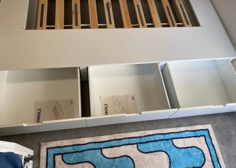 NORDLI queen Bed with 6 hydraulic drawers - photo 3