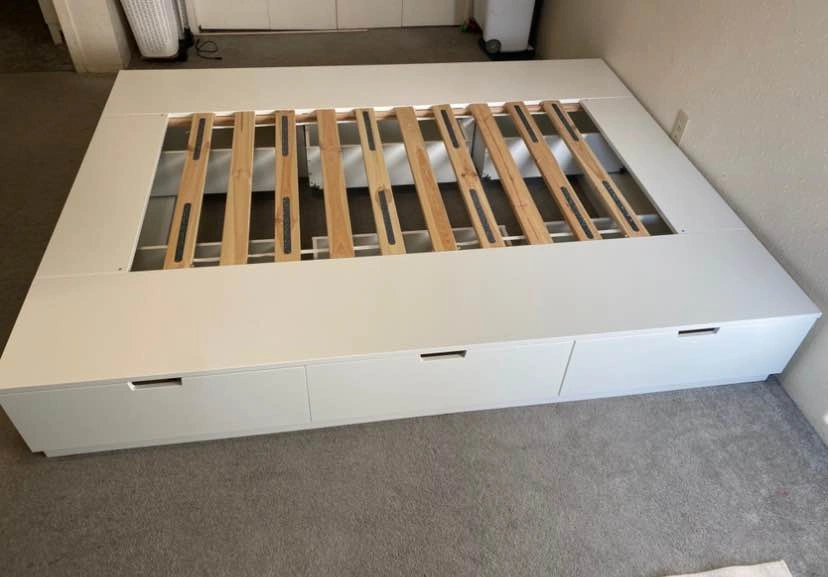NORDLI queen Bed with 6 hydraulic drawers - photo 4