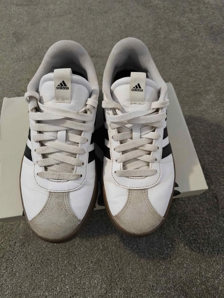 Adidas White and Black VL Court 3.0 Low-Top Sneakers - photo 3