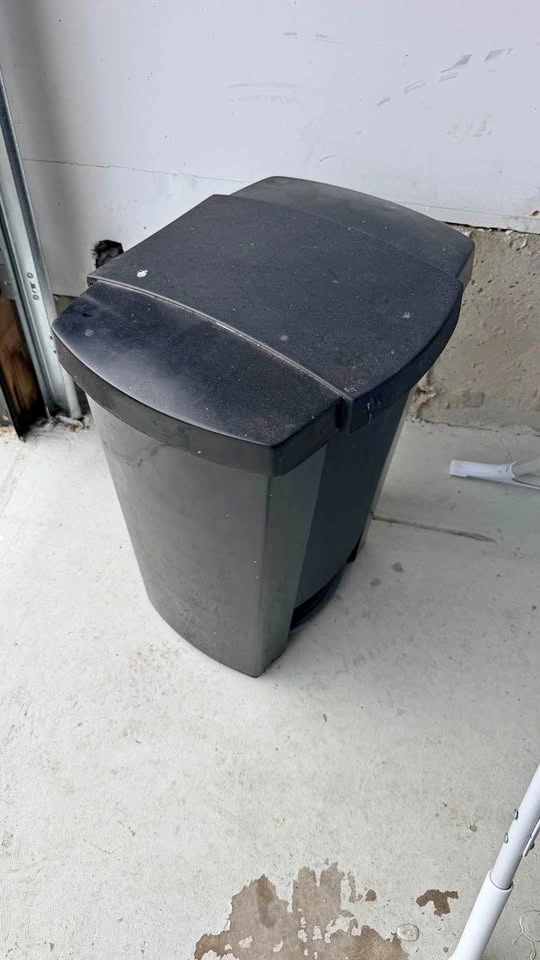 Black Step-On Trash Can