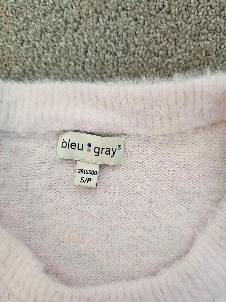 Soft Striped Sweater - Light Pink and Dark Purple - photo 2