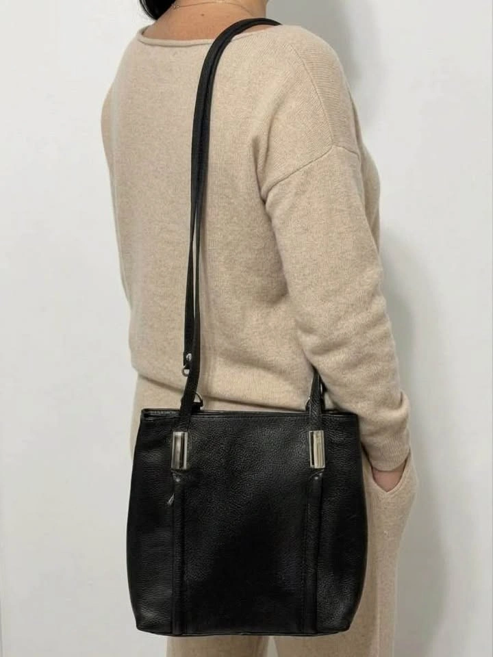 New Leather Convertible Bag – Tote & Backpack, Black - photo 5