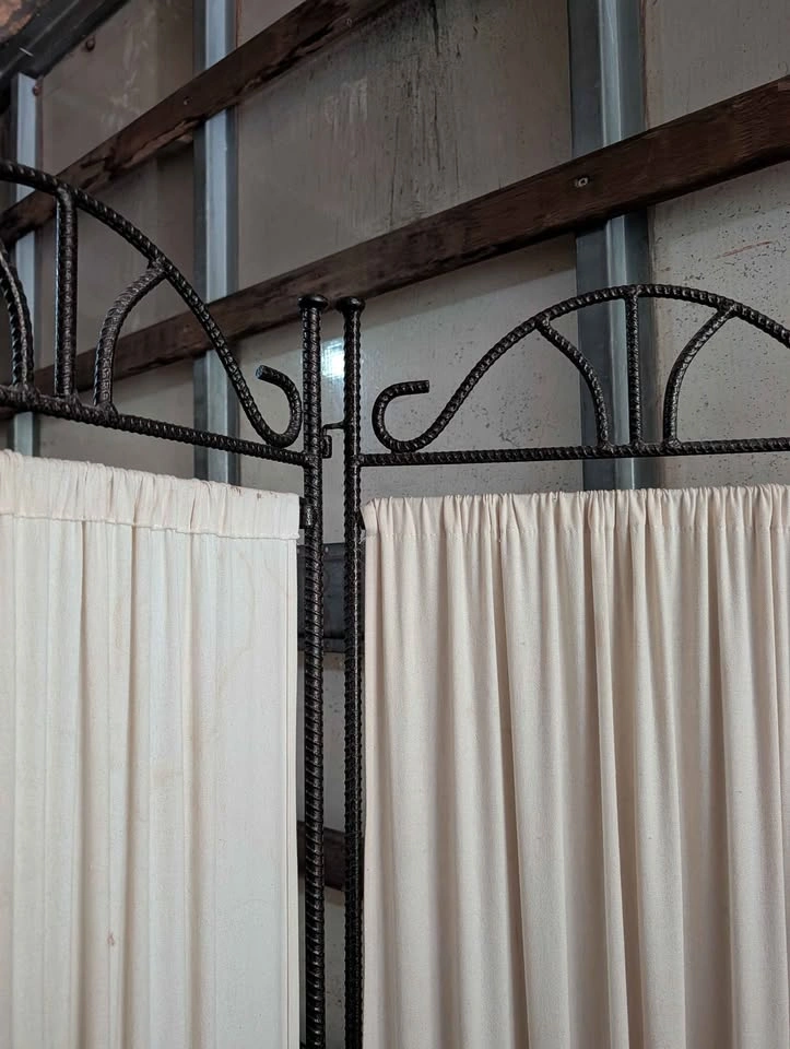 3 panel metal French privacy screen - photo 4