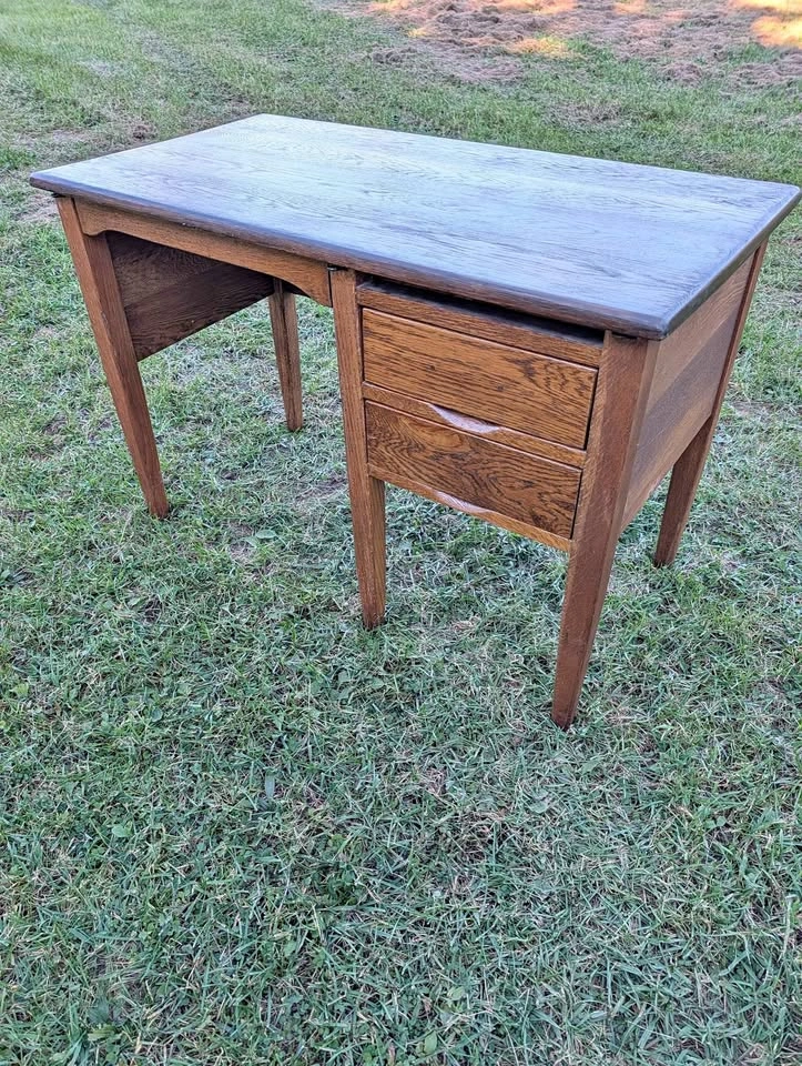 Antique Industrial Desk, teachers desk