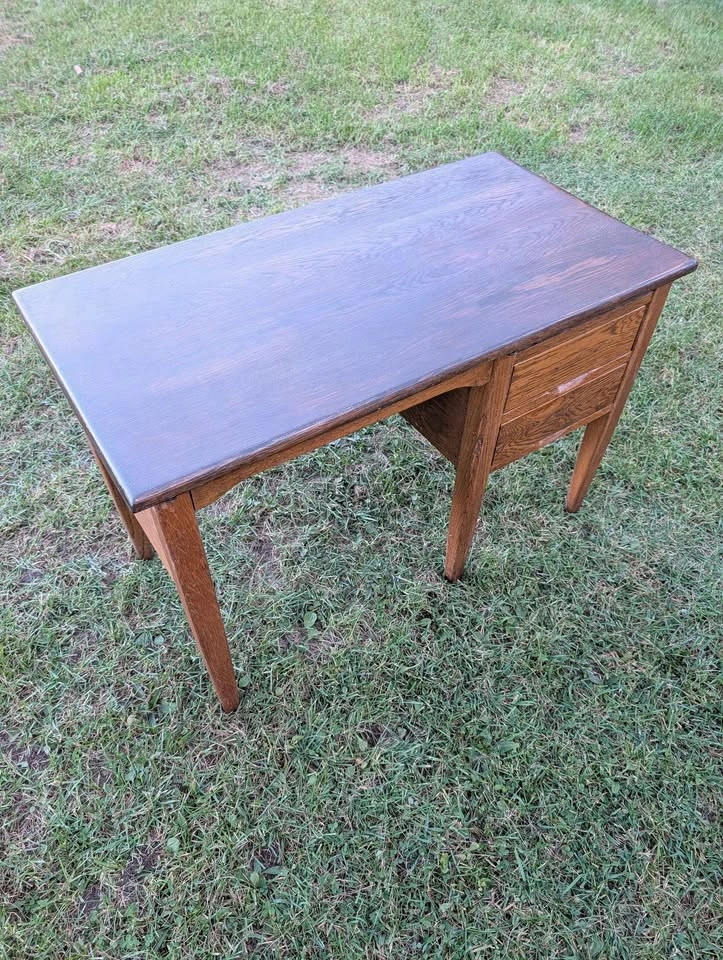 Antique Industrial Desk, teachers desk - photo 3