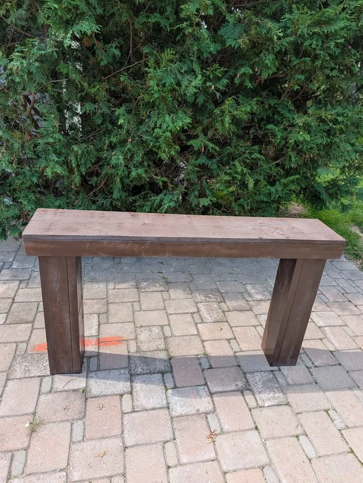 Handmade solid wood console table, entry table - photo 3