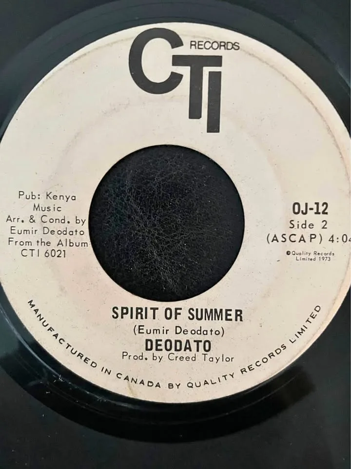 Deodato 7” Vinyl (CTI OJ‑12, 1973) thumbnail