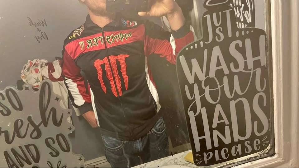 Fox Racing x Monster Energy embroidered track zip-up jacket