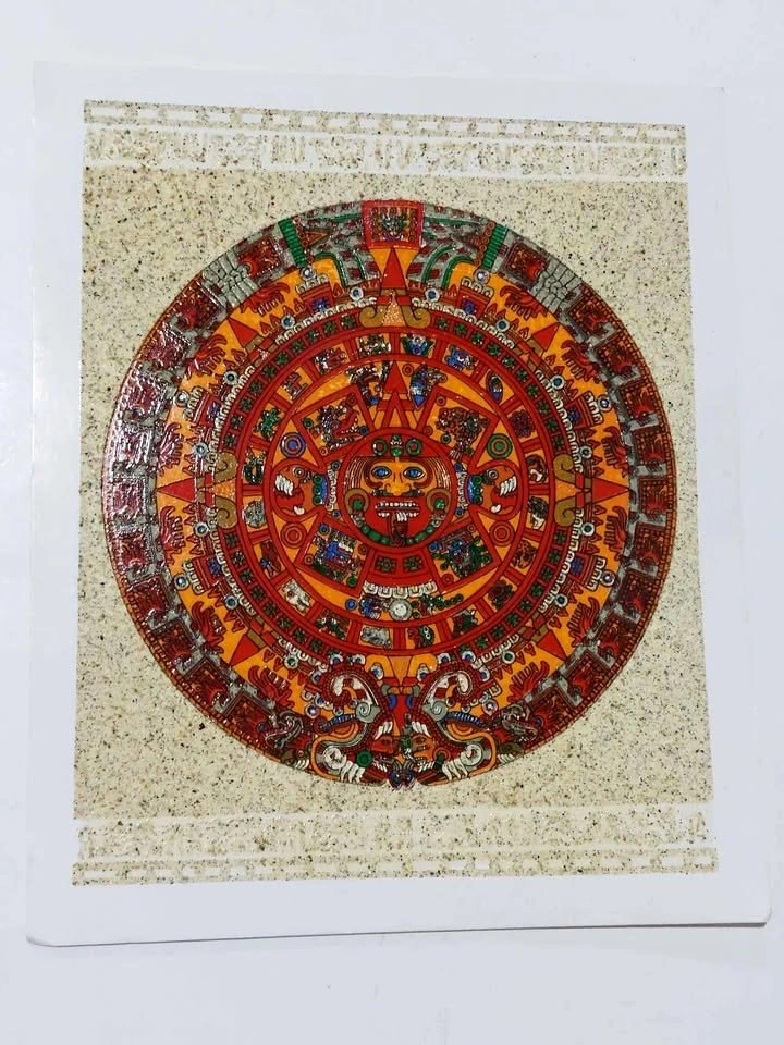 Aztec Mayan Calendar handmade poster