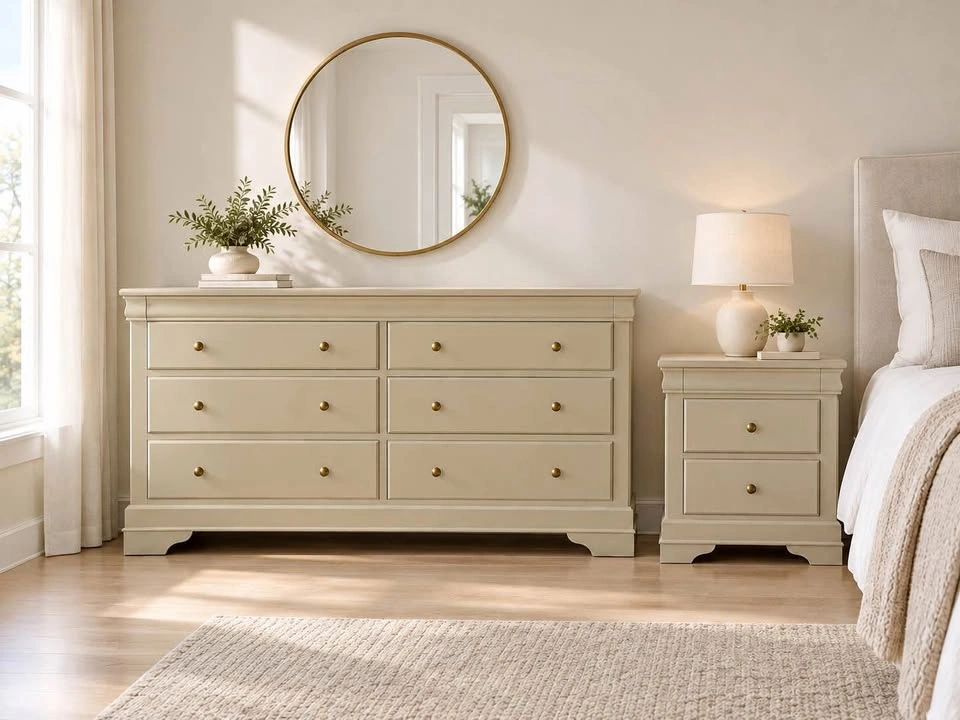 Refinished Classic dresser + nightstand set