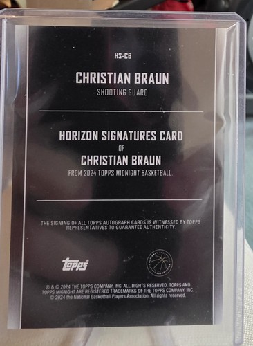2023 Topps Midnight Horizon Christian Braun Auto /50 - photo 2