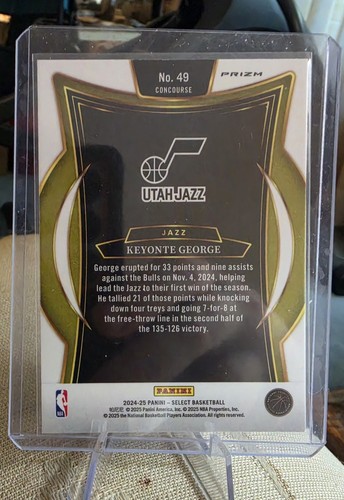 2024-25 Panini Select Keyonte George #49 Orange Flash Prizm - photo 2