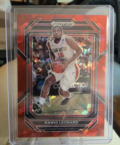 Panini 2023-24 Prizm Draft Picks Kawhi Leonard #60 Red Cracked I
