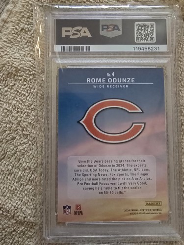 2024 Panini Certified Rome Odunze 4/5 RC Card # Match - photo 2