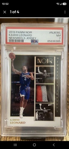 2019-20 Panini Noir Newsreels Kawhi Leonard Gold Patch 10/10
