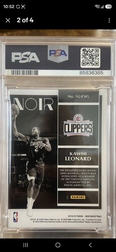 2019-20 Panini Noir Newsreels Kawhi Leonard Gold Patch 10/10 - photo 2