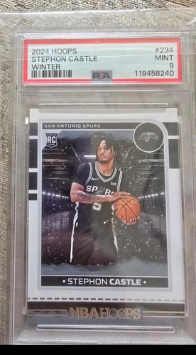 2024-25 Panini NBA Hoops Stephon Castle #234 Winter RC PSA 9
