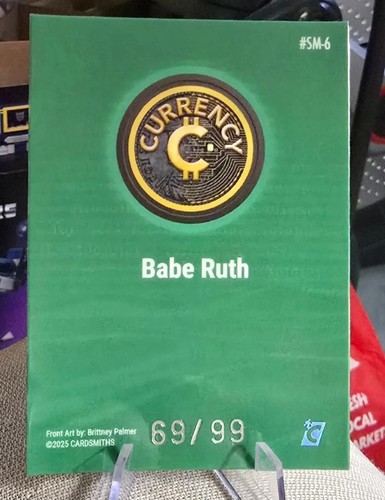 BABE RUTH #SM-6 2025 Cardsmiths Currency SUMMER Set EMERALD #69/ - photo 2