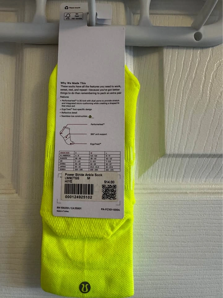 Lululemon Power Stride Ankle Socks - Size M - photo 2