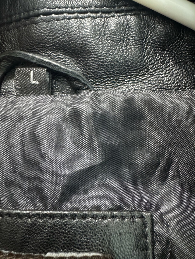 Galerie en Cuir Women's Black Leather Biker Jacket L - photo 3