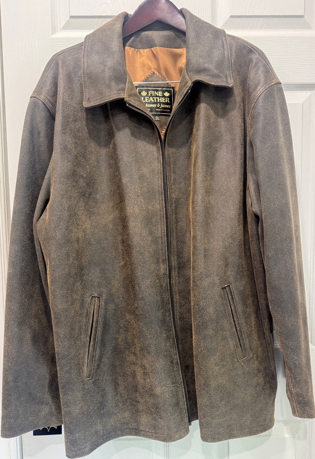 Fine Leathers by James & James Leather Jacket XXL BNWT Canada