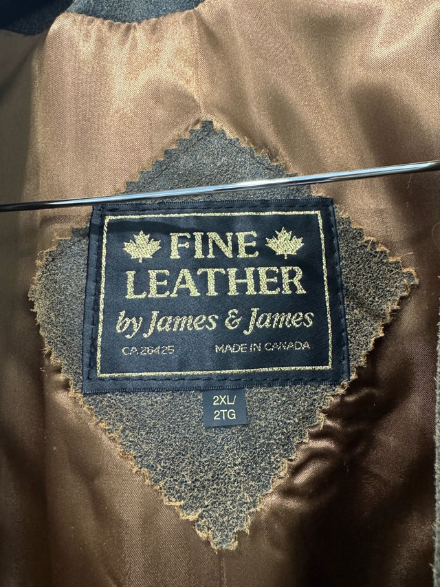 Fine Leathers by James & James Leather Jacket XXL BNWT Canada - photo 2