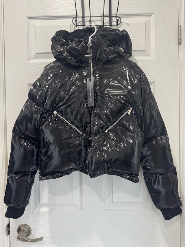 Maniere De Voir Women's Shiny Puffer Jacket Size 8 Tags On - photo 3