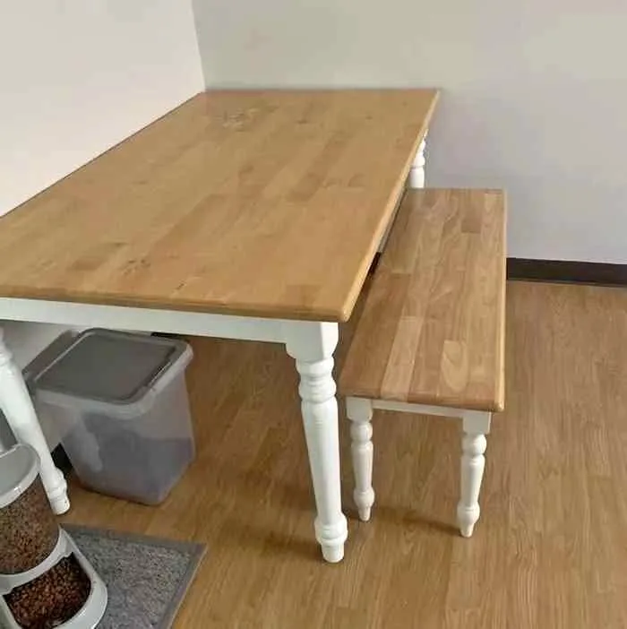 *New* Gorgeous White / Natural Edge Entryway/ Bed Bench thumbnail