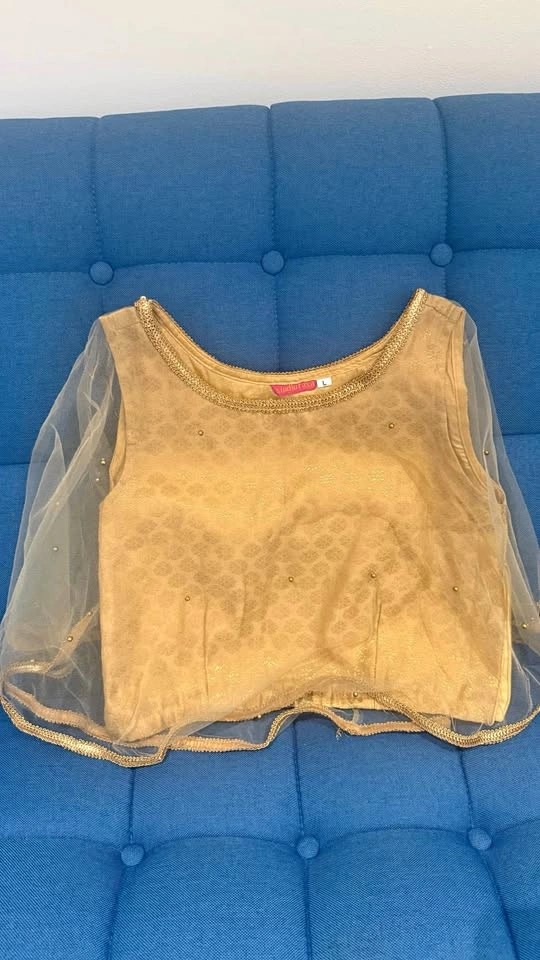Gold Cape Blouse Size L Youth/kids