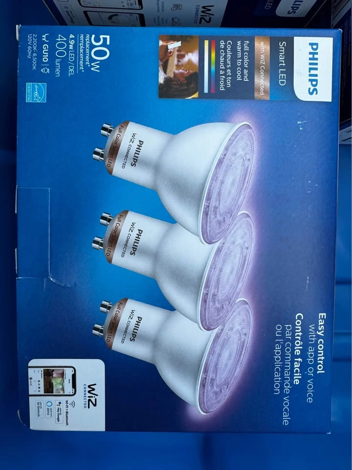 Philips WiZ Smart Bulbs E26, GU10 & E12 - BNIB - photo 3