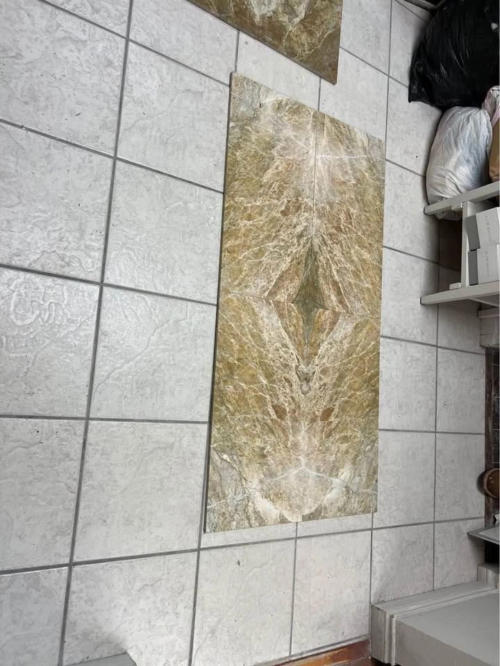 Matching designer stone tiles - 3 different patterned set of 4 - photo 2