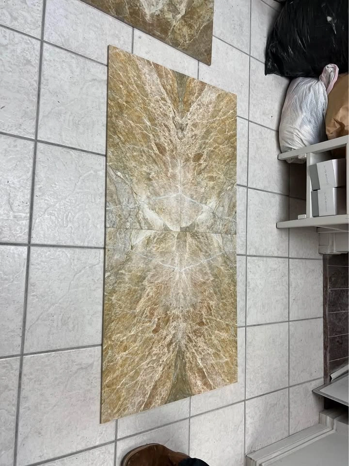 Matching designer stone tiles - 3 different patterned set of 4 - photo 5
