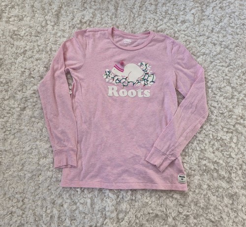Roots Pink Holiday Beaver Graphic Tee XS - photo 2