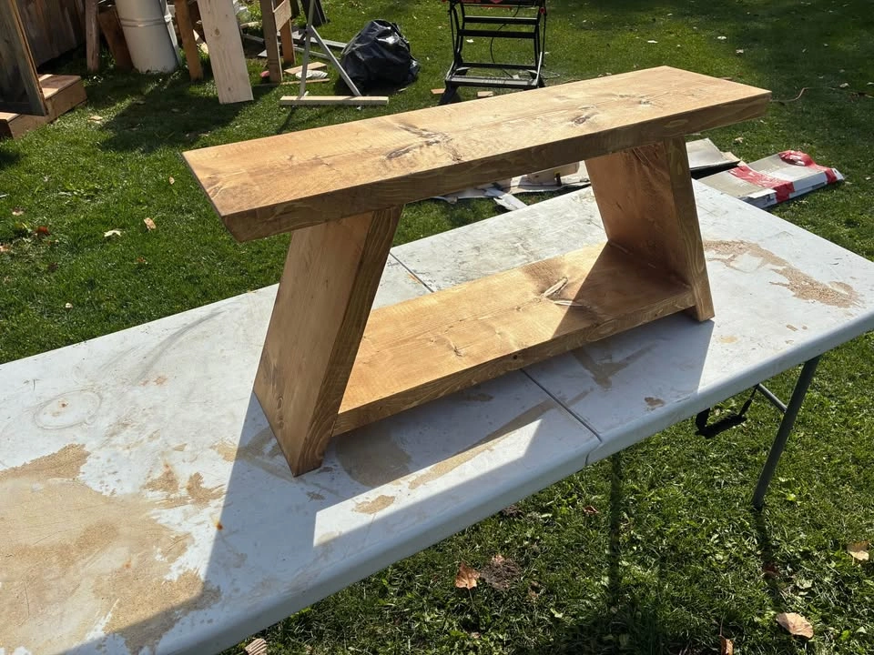 Handmade Wooden Bench - photo 4