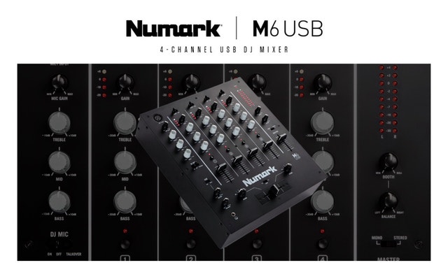 Numark M6 USB Professional 4-channel DJ Audio Mixer - photo 2