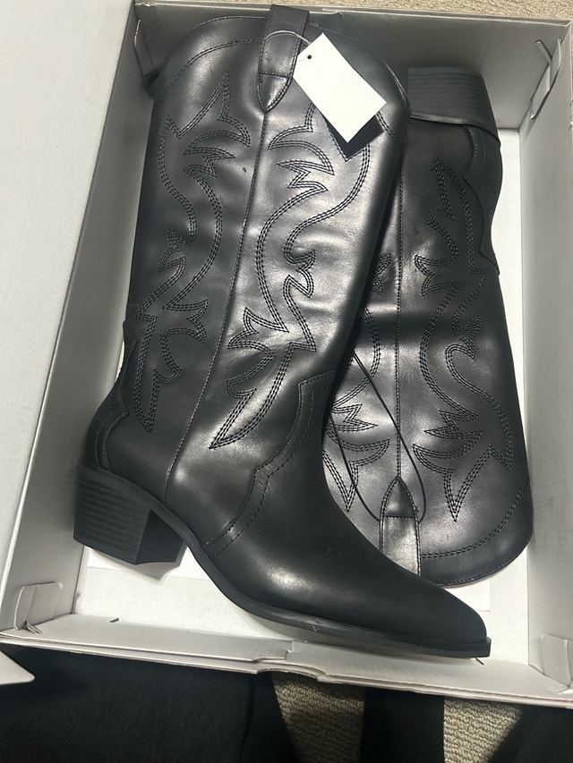 Brand New ALDO Women’s Western Stampede Cowboy Boots - Black - photo 4