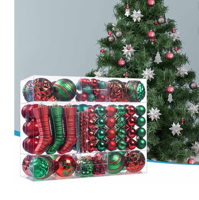 Brand New GIRLIBER 150 Piece Christmas Tree Festive Ornament Set