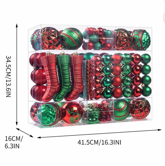Brand New GIRLIBER 150 Piece Christmas Tree Festive Ornament Set - photo 4