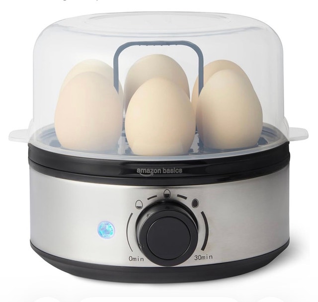 Brand New Basics 7-Egg Hard Boiled Egg Cooker Steamer