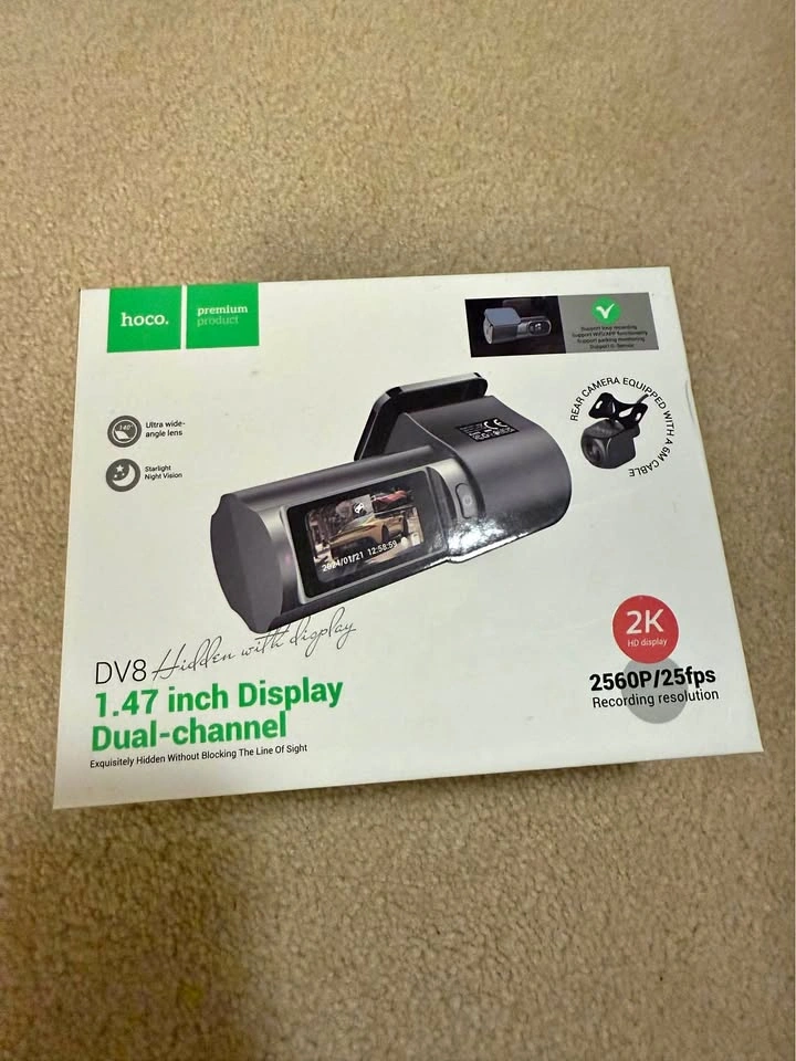 HOCO DV8 2K Dual-Channel Hidden Dash Cam