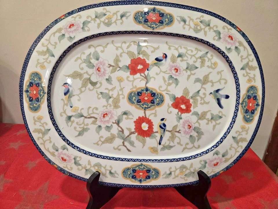 Royal Tradition Ming Dynasty Oval Serving Platter, 14.5"