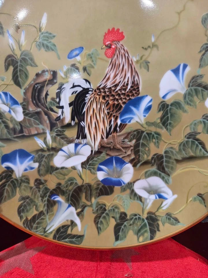 Vintage 1979 Franklin Mint Rooster & Morning Glory Plate - photo 5
