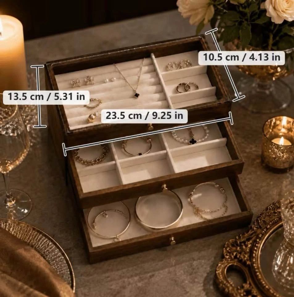 3-Tier Jewelry Storage Box with Multi-Drawer - photo 3